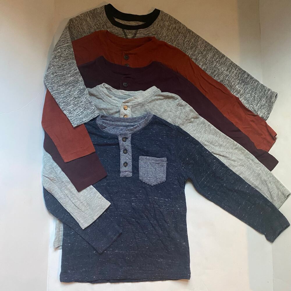 Long Sleeve Shirt Henley Bundle Cat & Jack & Old Navy